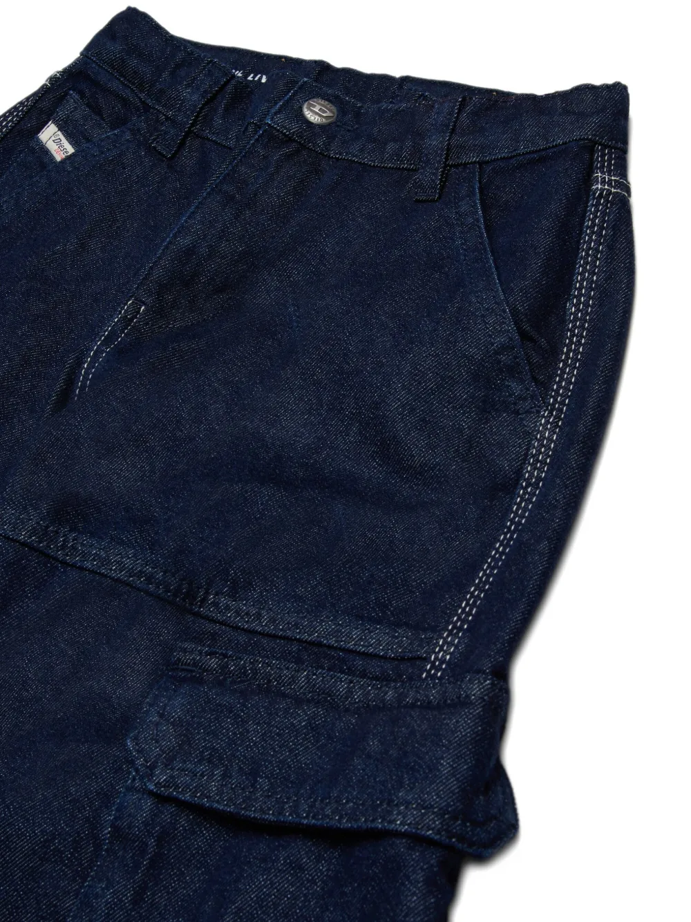 Diesel Kids D-Argix cargo jeans met zak Blauw