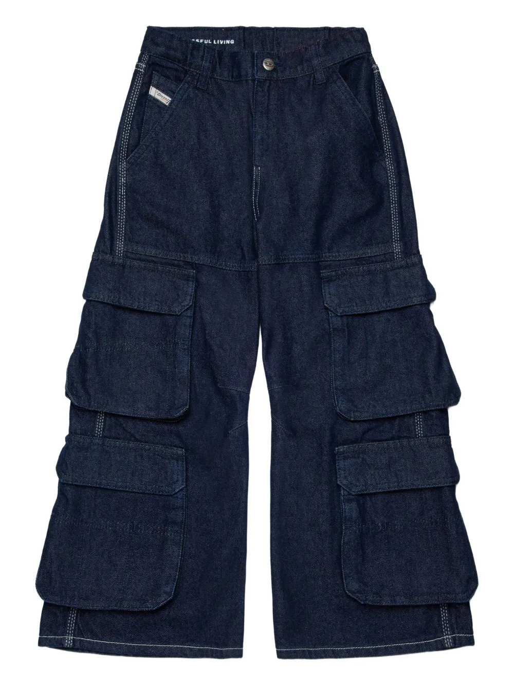 Diesel Kids Pantaloni D-Argjx con tasche cargo - Blu