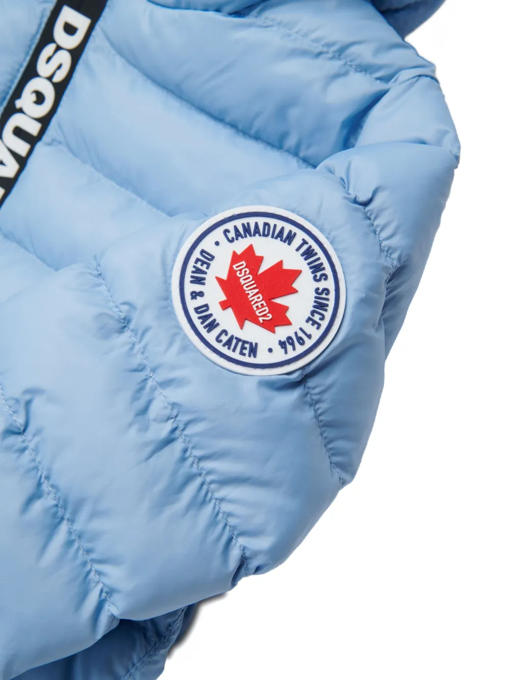 Dsquared2 Logo-print Padded Jacket In Blue