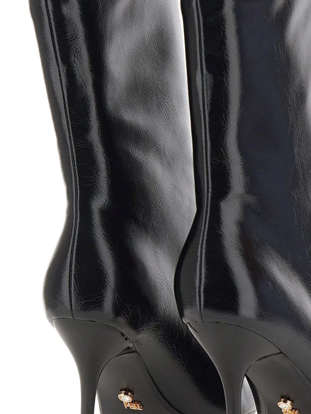 Twenty Four Haitch 80mm Unuk Pointed Ankle Boots In Black