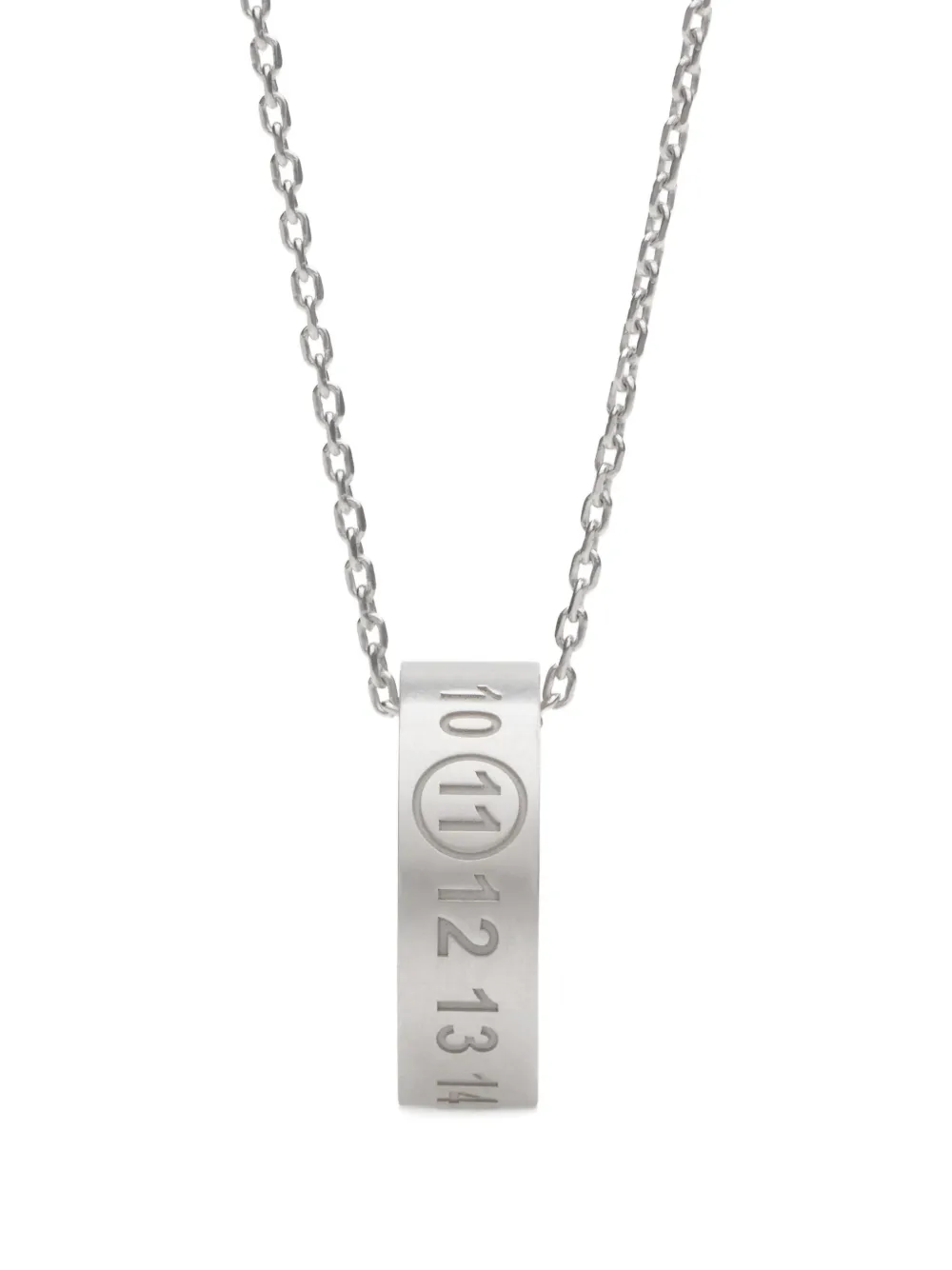Maison Margiela number reference pendant necklace - Silber