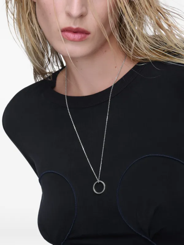 Maison Margiela ロゴペンダント ネックレス | シルバートーン