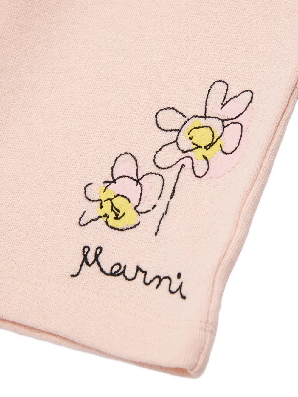 Marni Kids Trainingsbroek met bloemenprint Roze