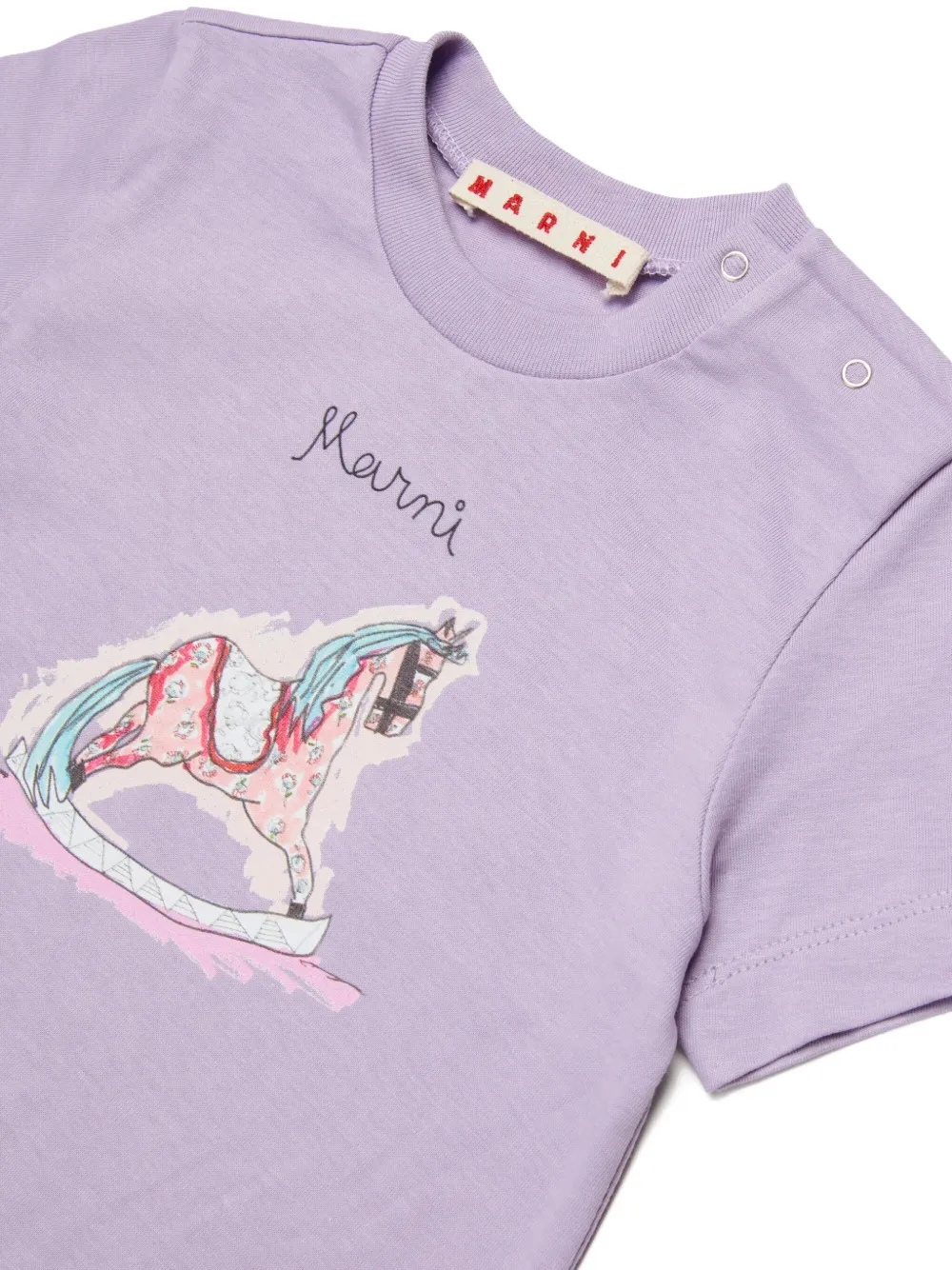 Marni Kids T-shirt met print Paars