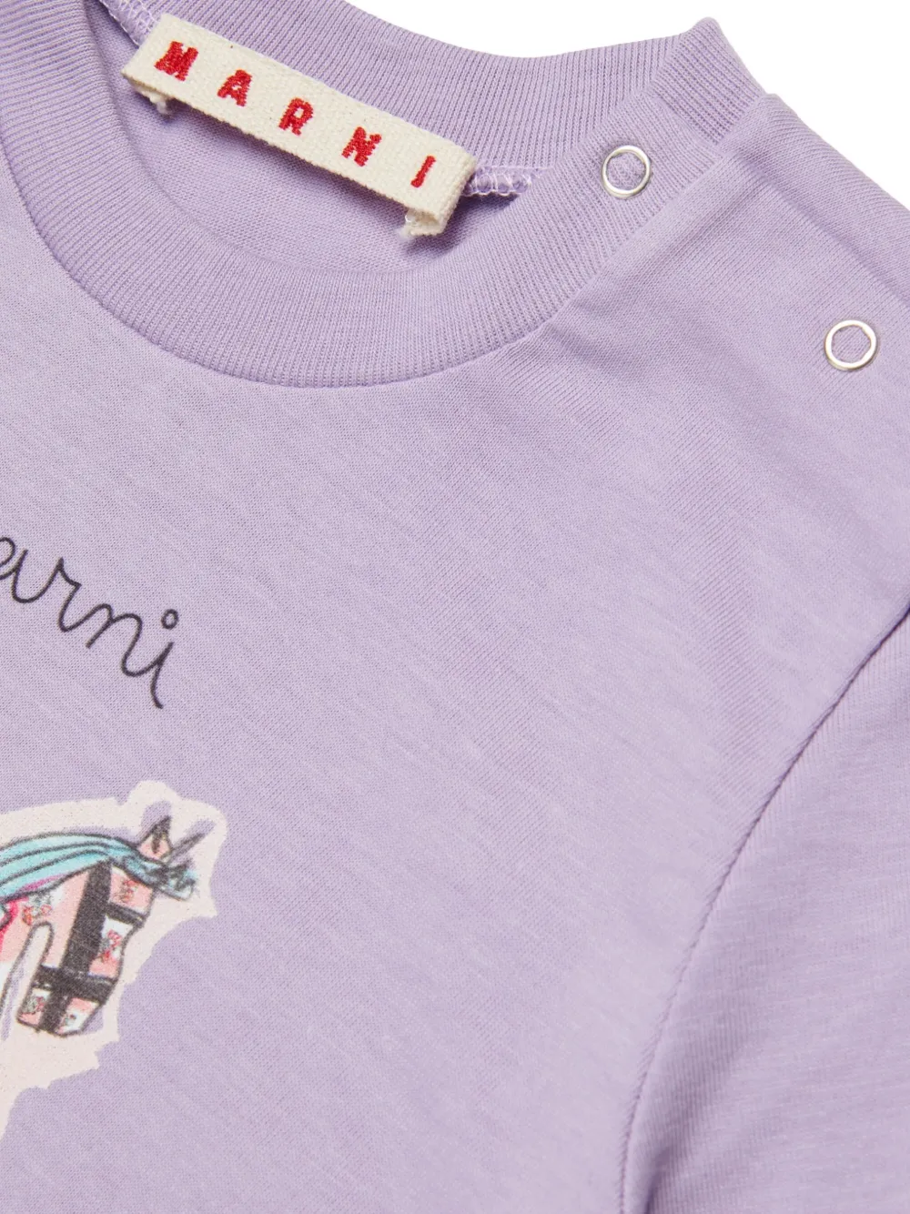 Marni Kids T-shirt met print Paars