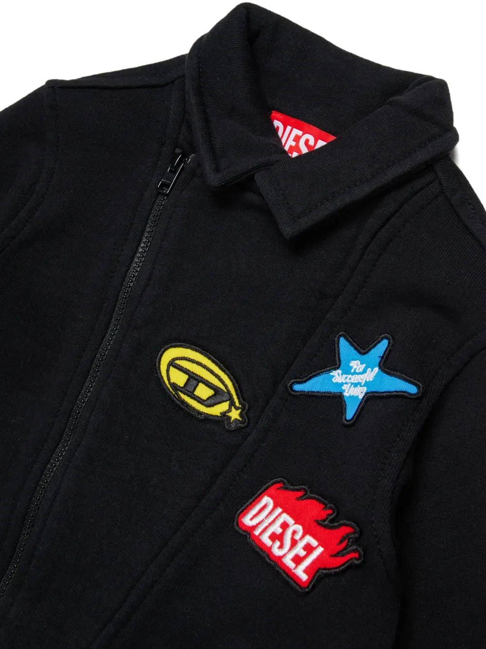 Diesel Kids Logo-appliqué Bomber Jacket - Black 