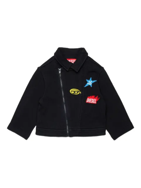 Diesel Kids chamarra bomber con aplique del logo