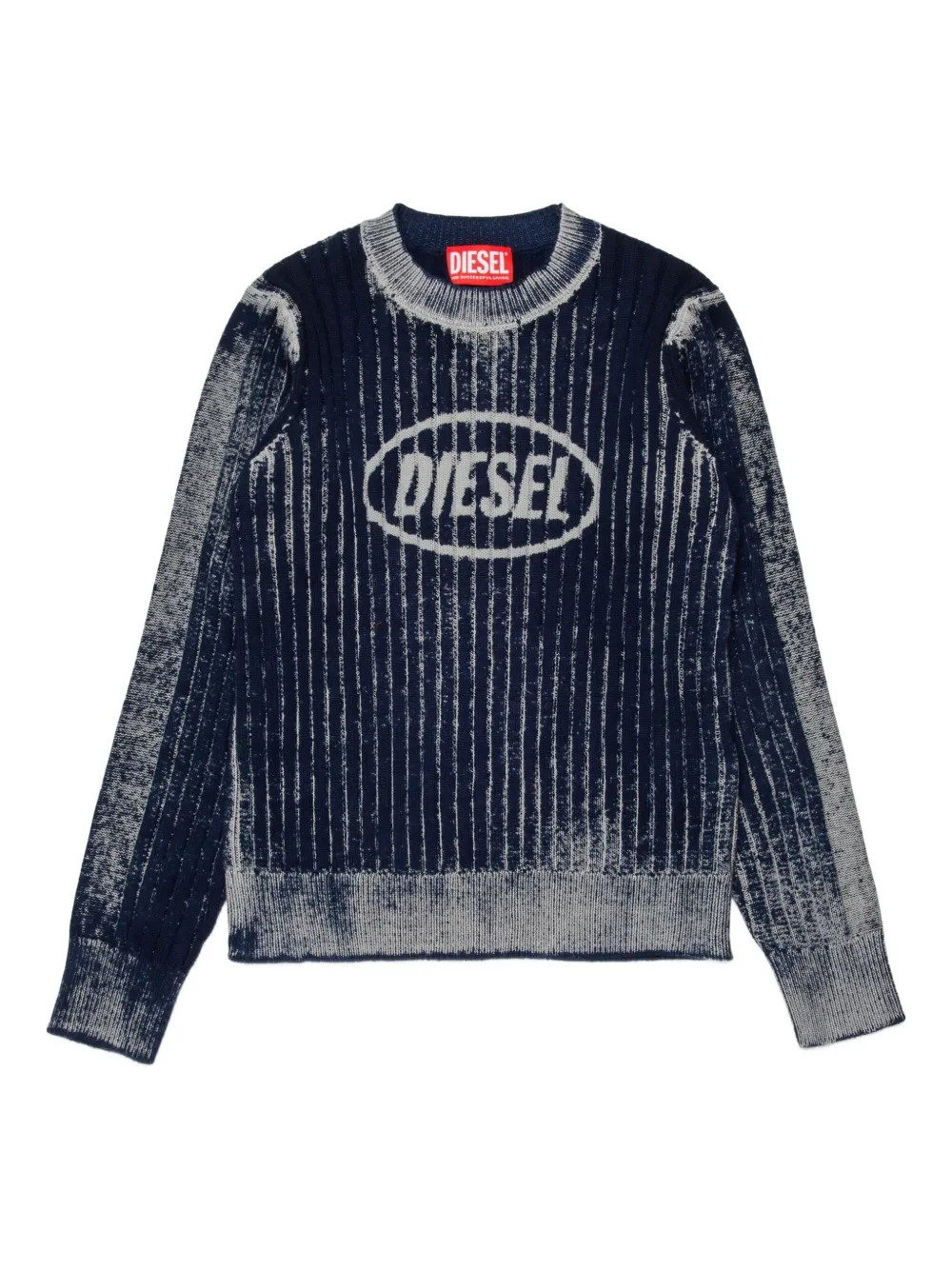 Diesel Kids Maglione girocollo Kandelerod con logo - Blu