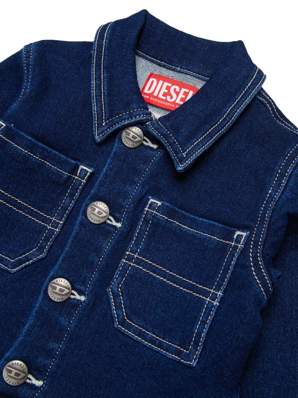 Diesel Kids Jombyb Jjj jack met knoopsluiting Blauw