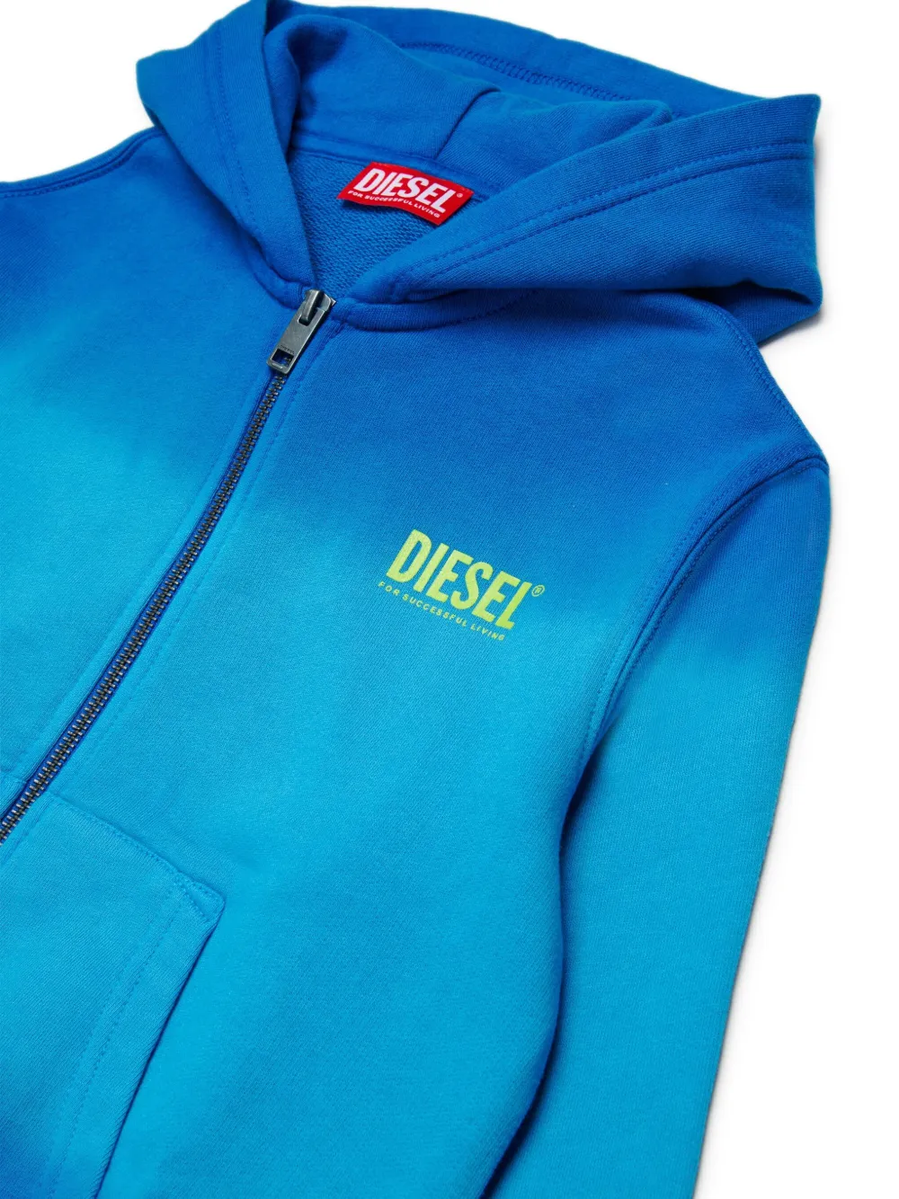 Diesel Kids Shade Over sweater met capuchon en rits Blauw
