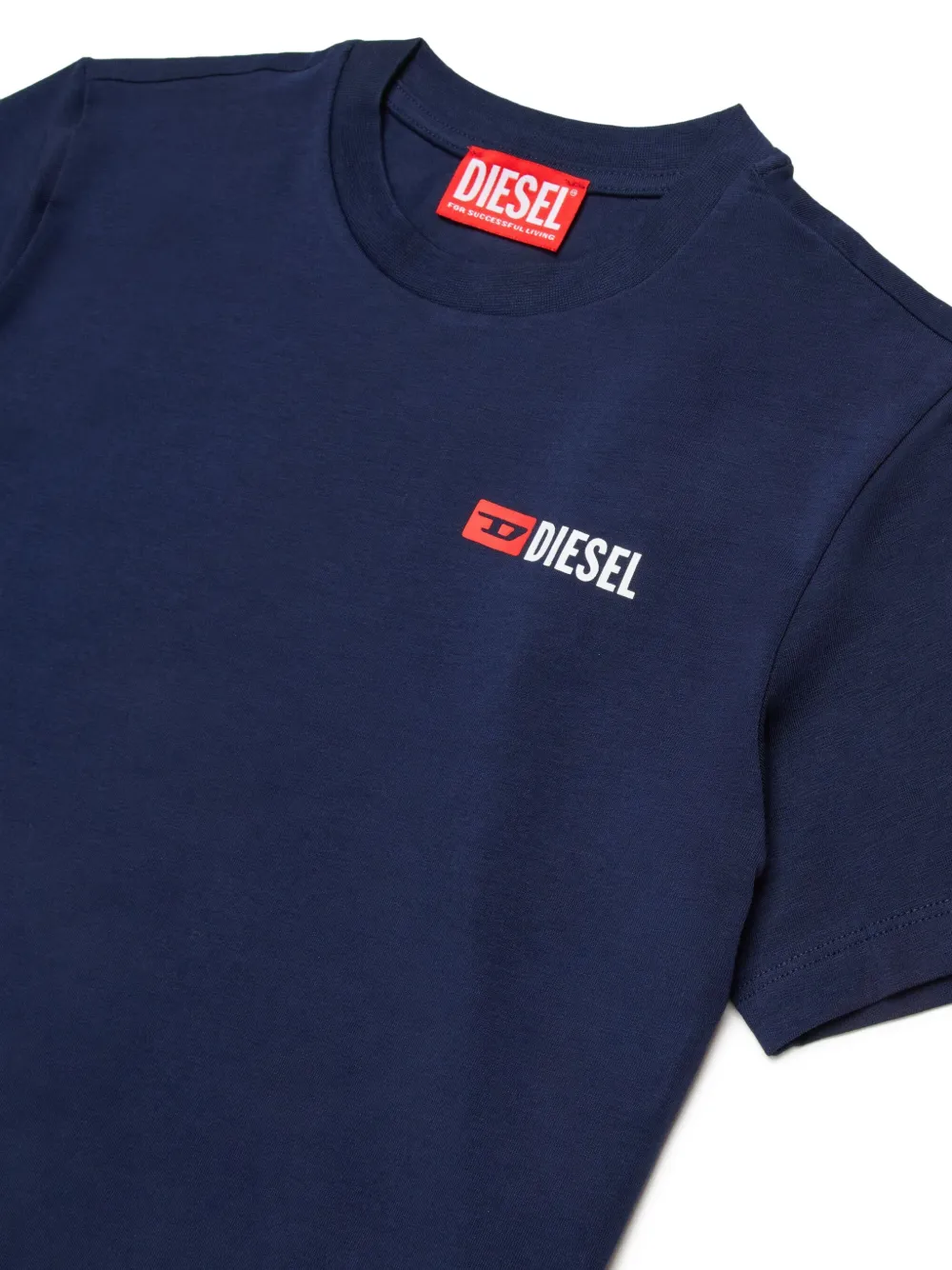Diesel Kids T-shirt met logo Blauw