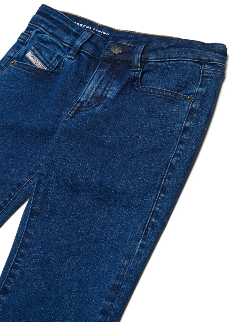 Diesel Kids Flared katoenen spijkerbroek Blauw
