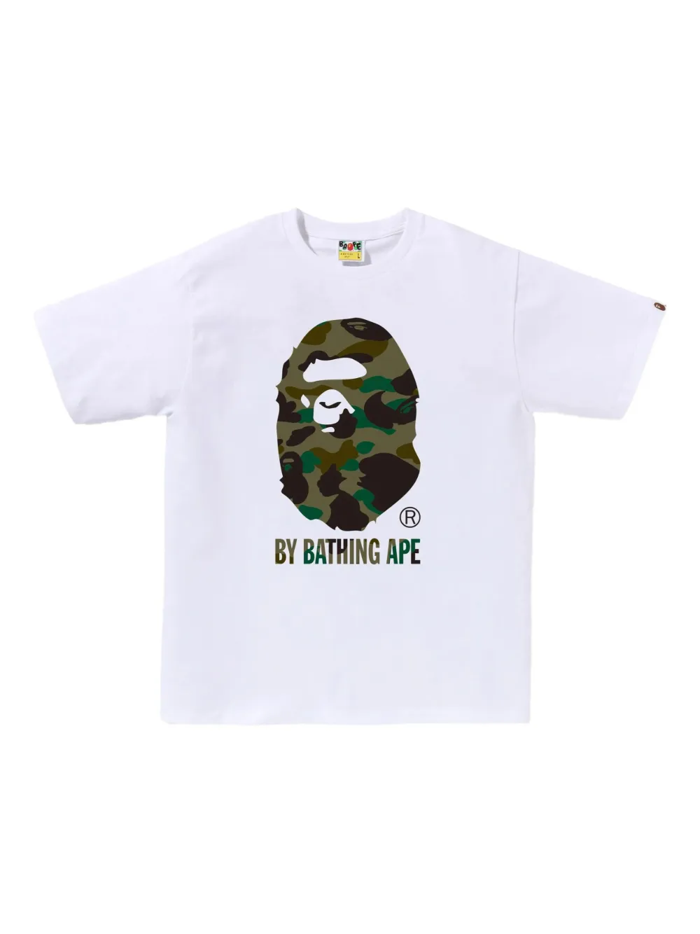 A BATHING APE® camouflage-print logo T-shirt | White | Image 1