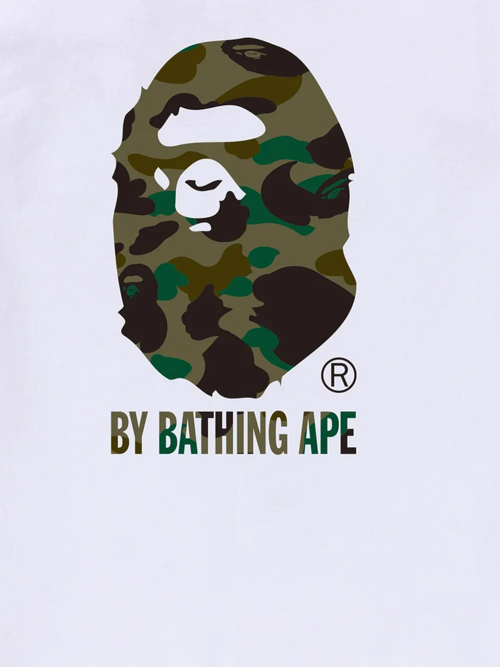 A BATHING APE T-shirt met camouflageprint Wit
