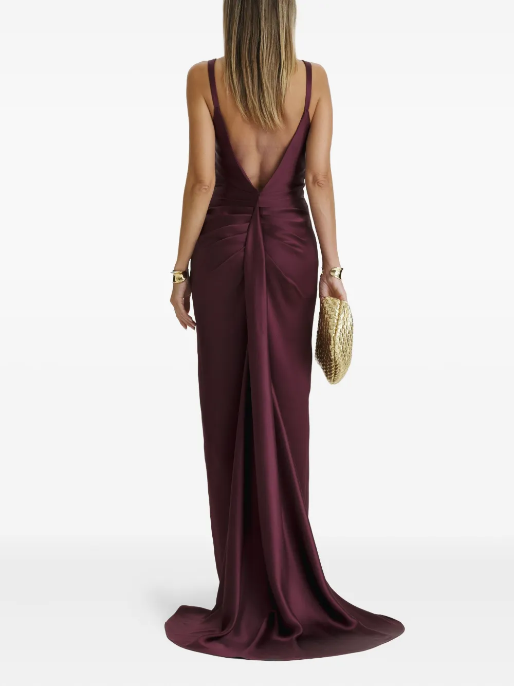 Il Volo Lavina V-neck Maxi Dress In Purple