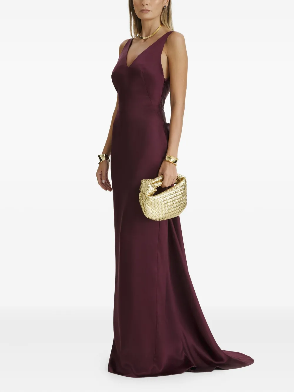Il Volo Lavina V-neck Maxi Dress In Purple