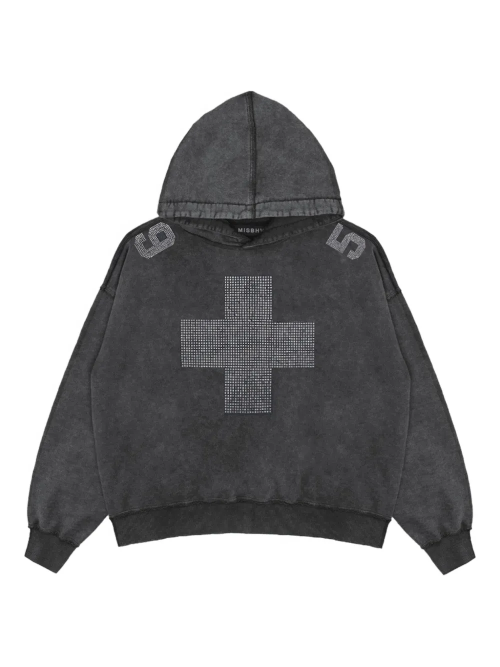 MISBHV embellished-cross hoodie - Black
