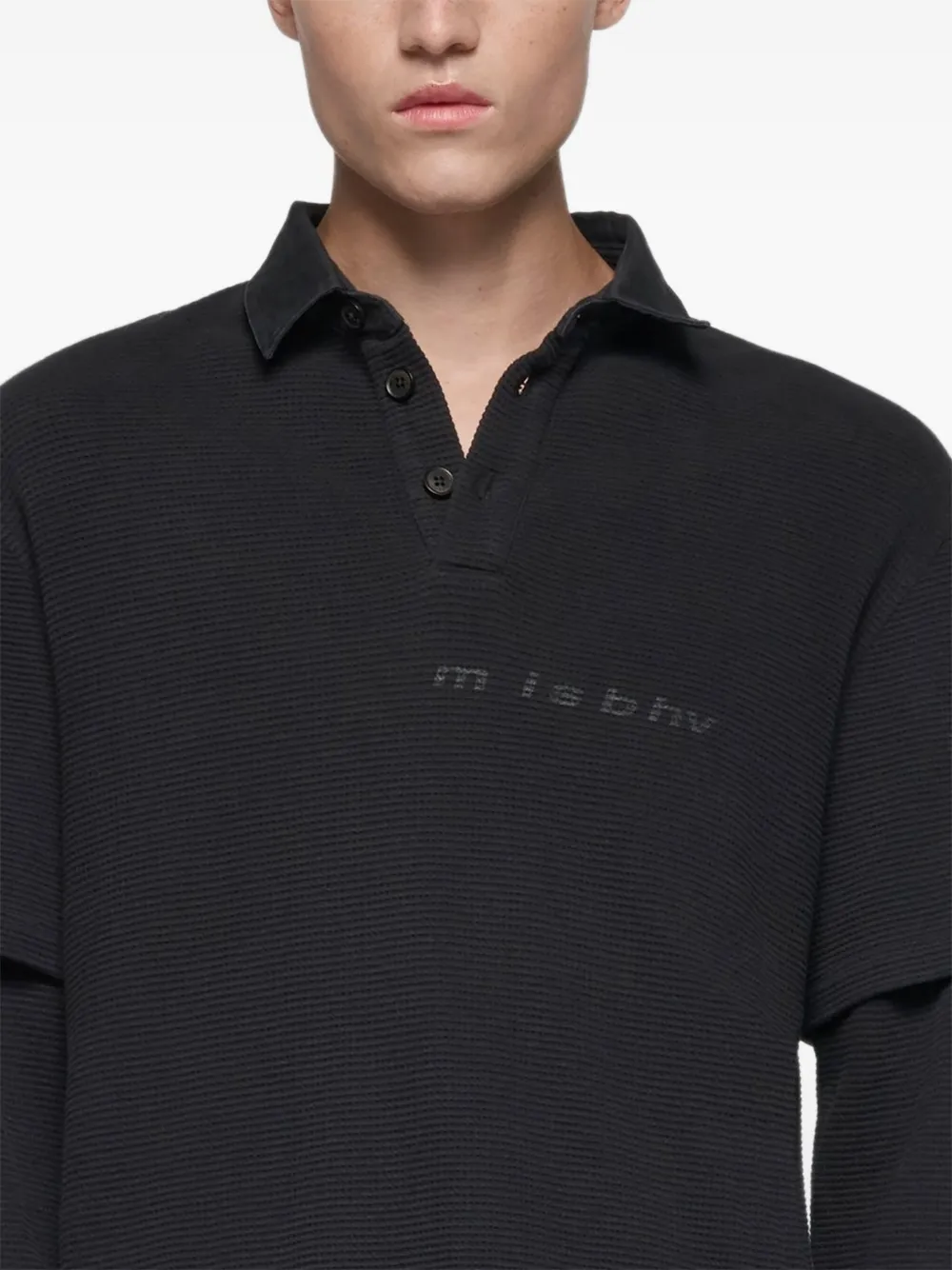MISBHV Poloshirt met gelaagde print Zwart