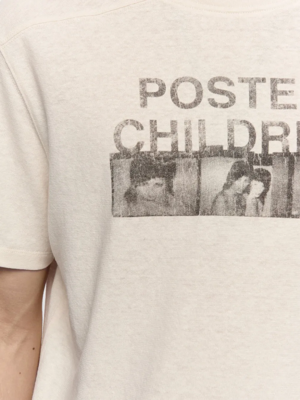 MISBHV Poster Kinderen T-shirt met grafische print Beige