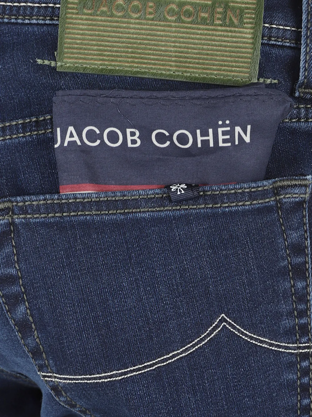 Jacob Cohën Jeans met logopatch Blauw