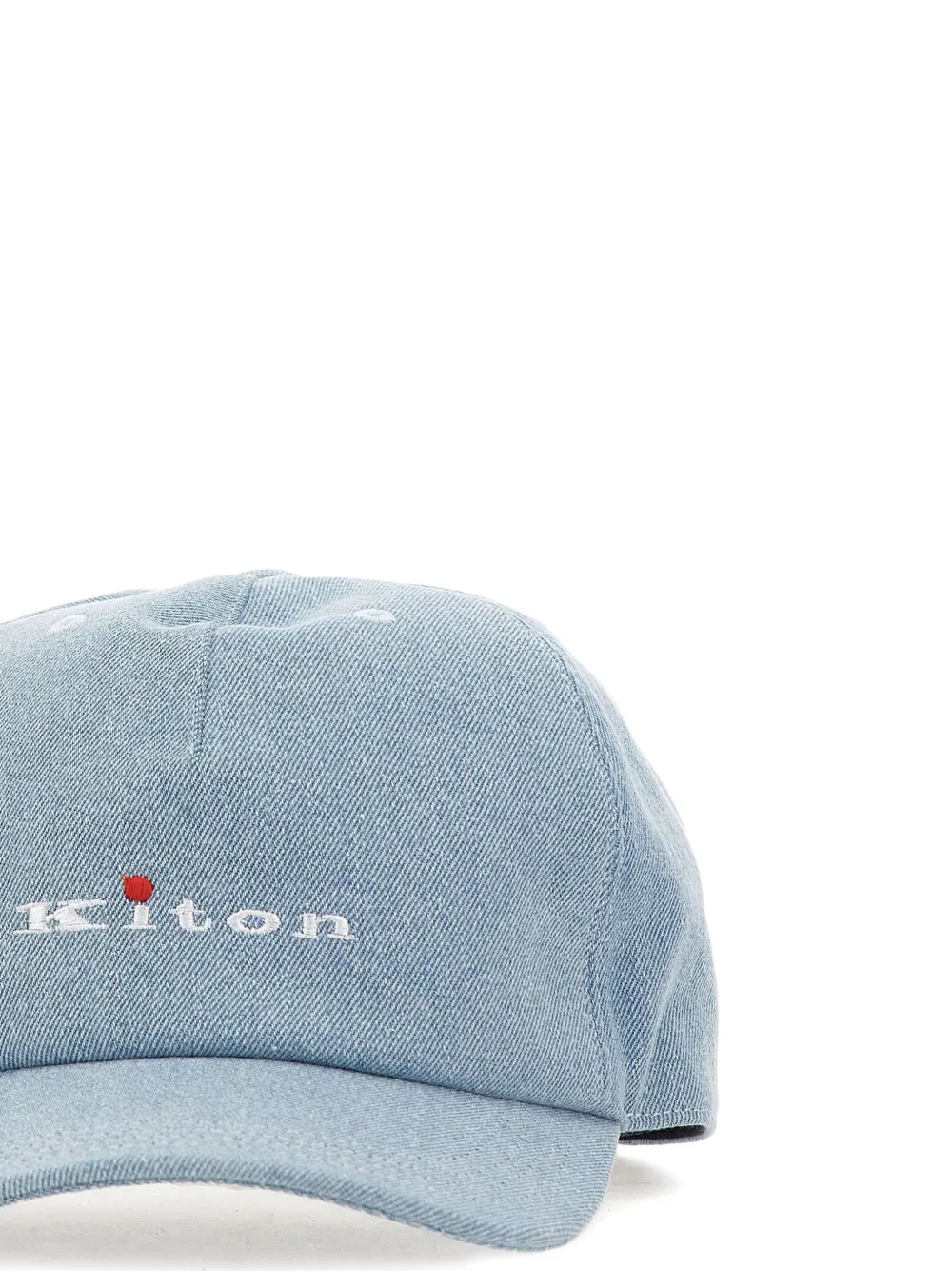 Kiton Honkbalpet met borduurwerk Blauw