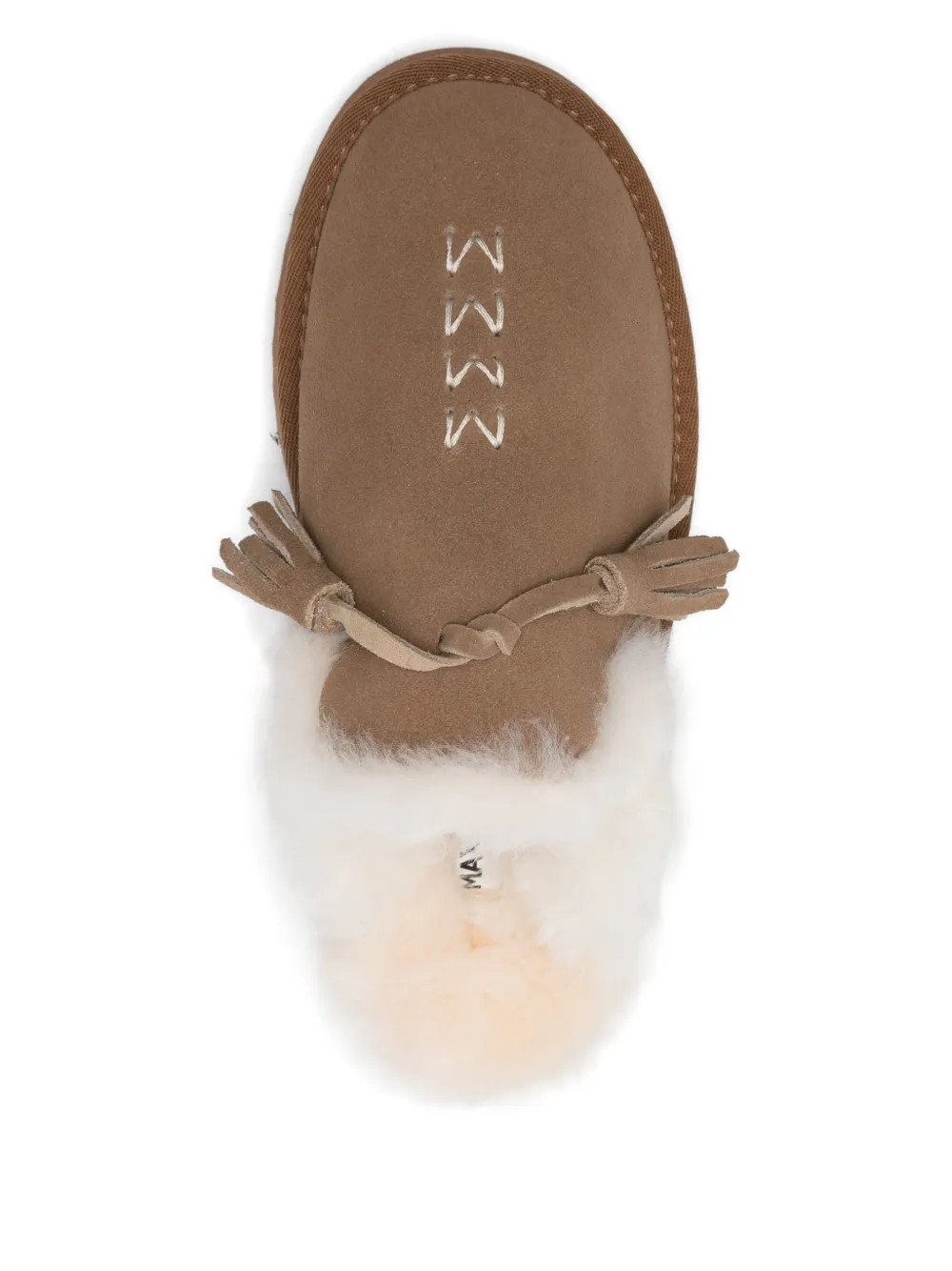 Max & Moi Tassel Embroidered Mules In Brown