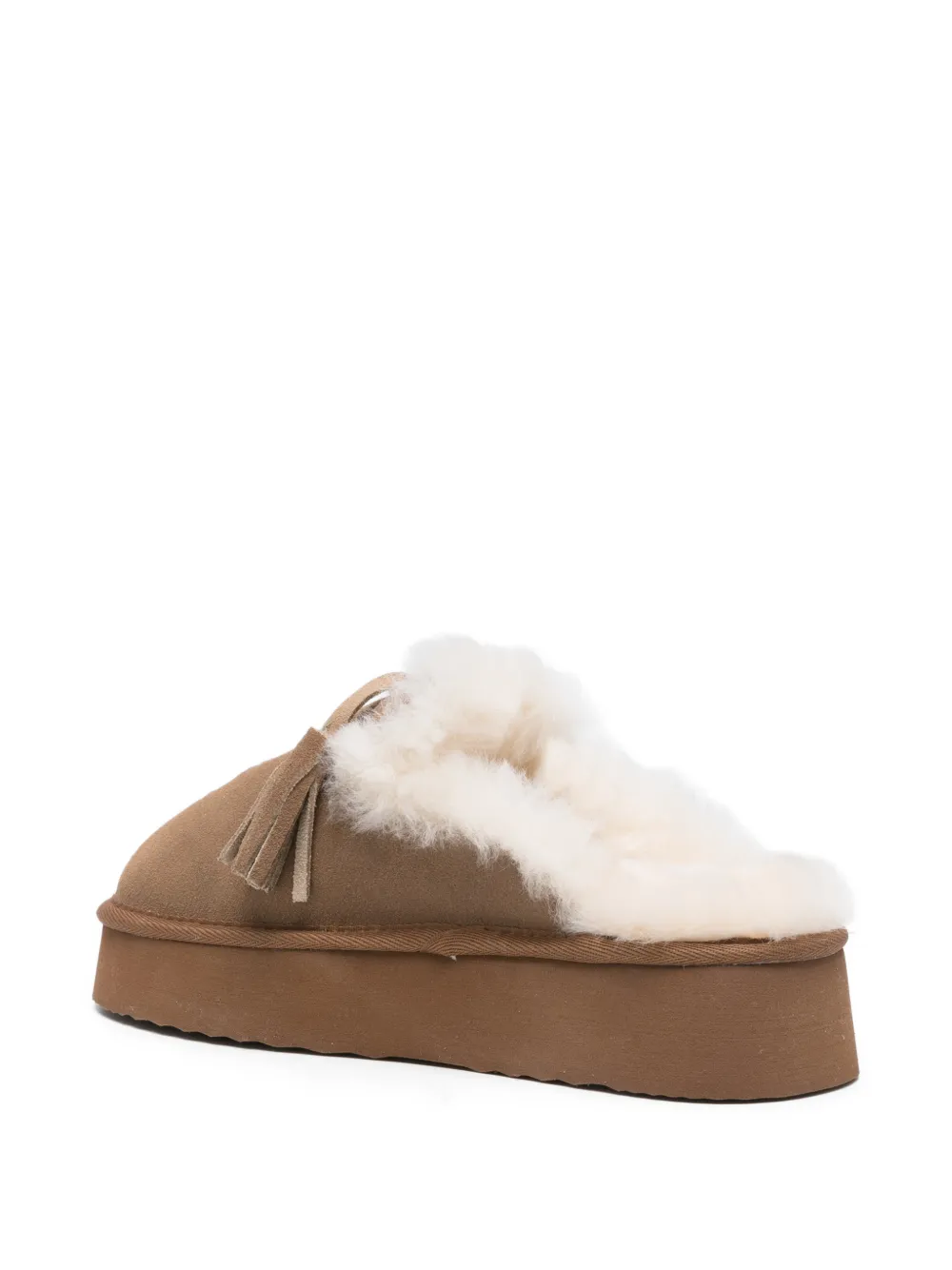 Max & Moi Tassel Embroidered Mules In Brown