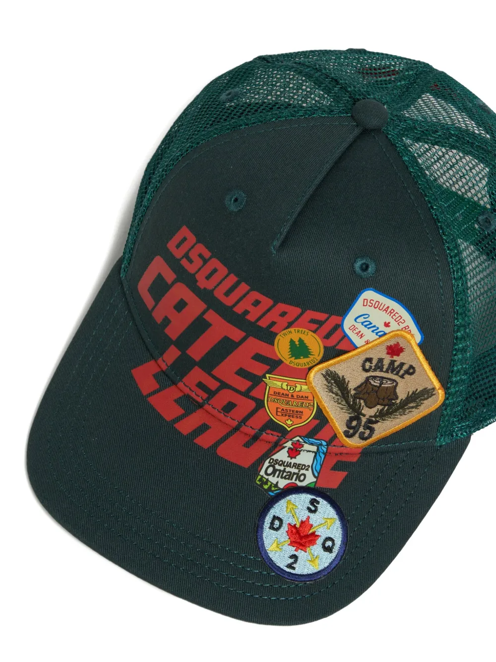  Dsquared2 Kids Appliqué Mesh Cap - Green 