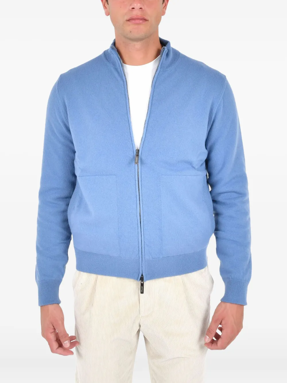 Drumohr zip-up cardigan - ブルー Drumohr zip-up cardigan - ブルー