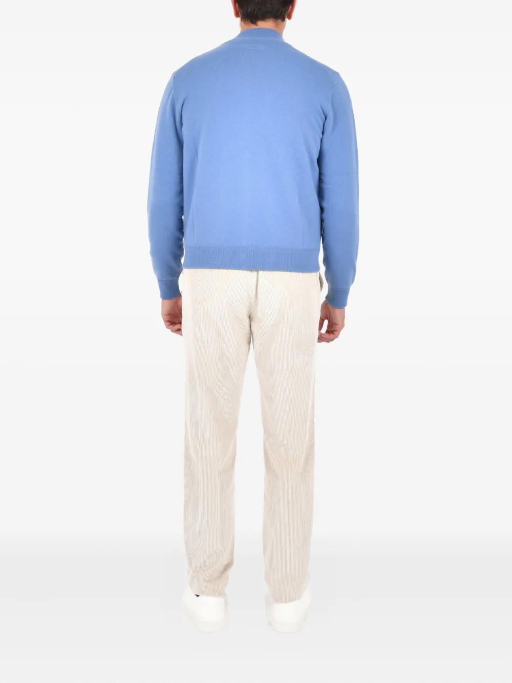 Drumohr Zip-up Cardigan In Blue