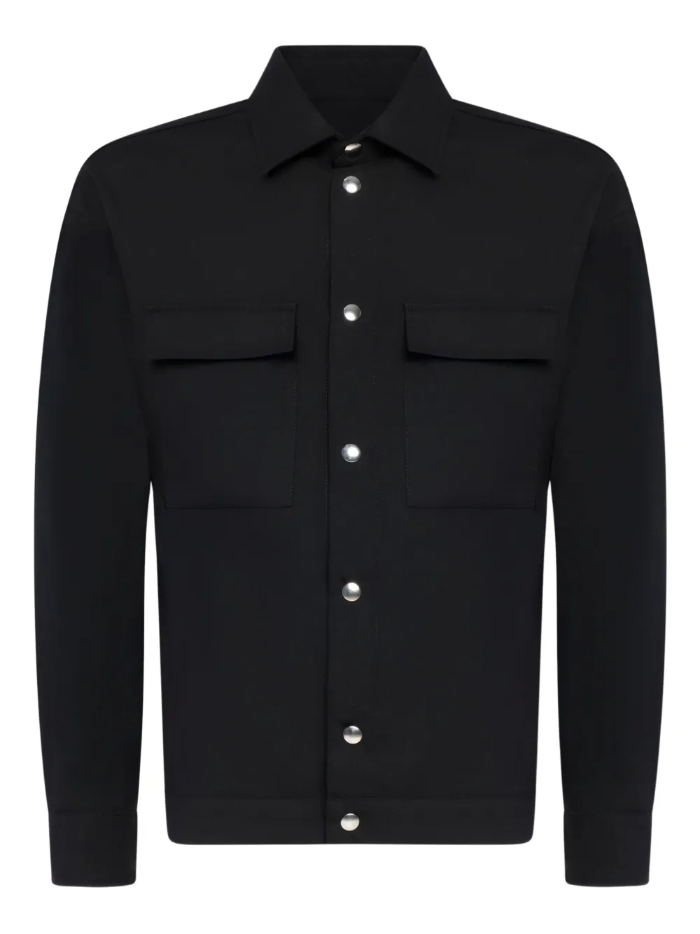STATE OF ORDER button flap-pocket shirt | Black | Image 1