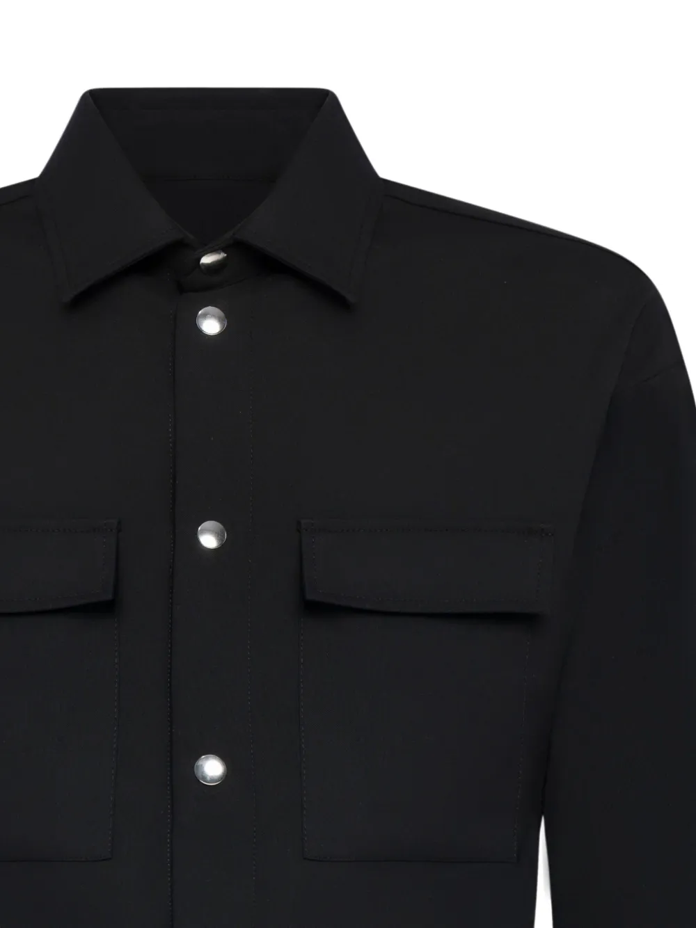 State Of Order Button Flap-pocket Shirt In Black