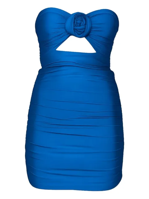 ROOM76 vestido corto estilo strapless con aplique floral