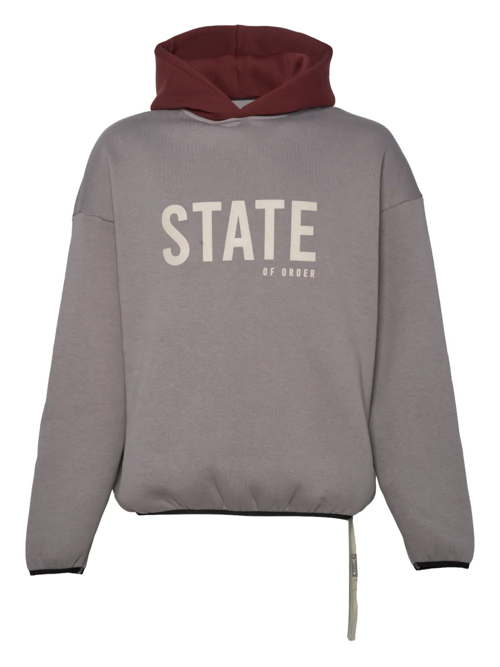 STATE OF ORDER Felpa contrast hooded sweatshirt | Grey | Image 1