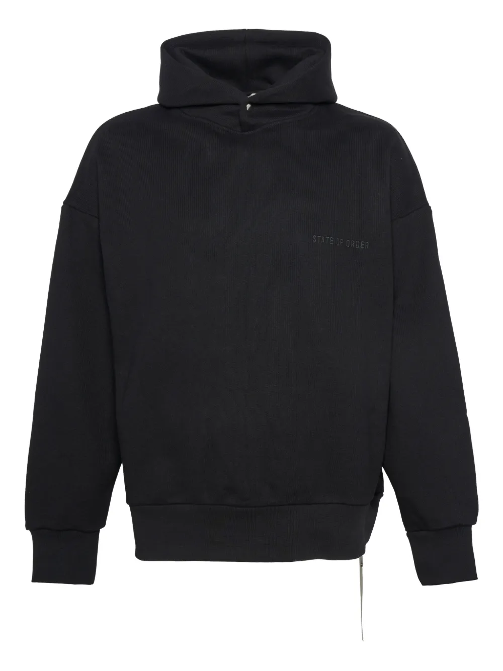 STATE OF ORDER Felpa hooded graphic knitwear | Black | Image 1