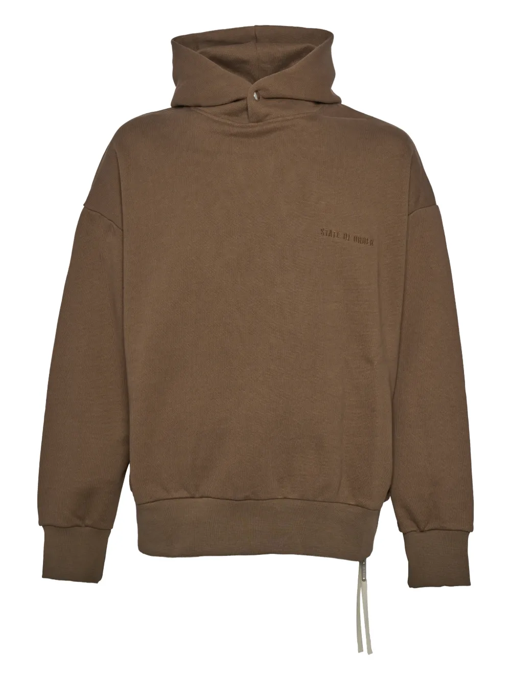 STATE OF ORDER Felpa embroidered hooded sweatshirt | Brown | Image 1