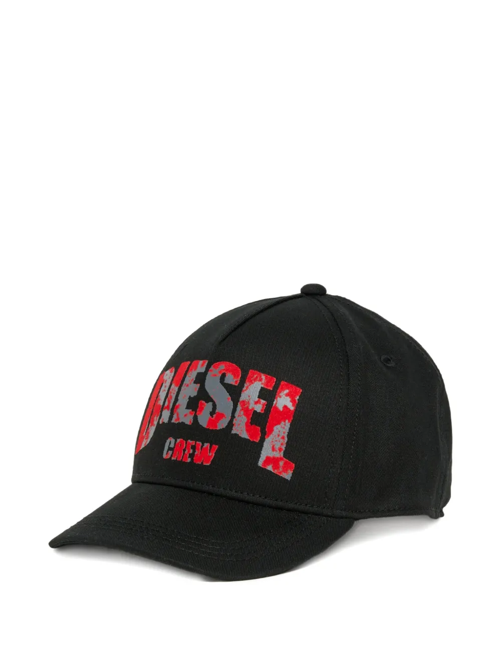 Diesel Kids Baseballkappe mit Logo-Print - Schwarz