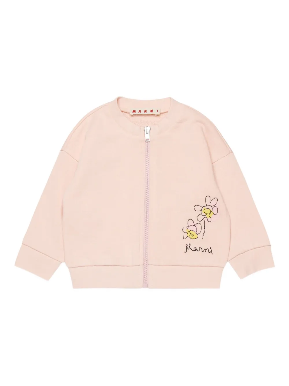 Marni Kids Felpa a fiori con zip - Rosa