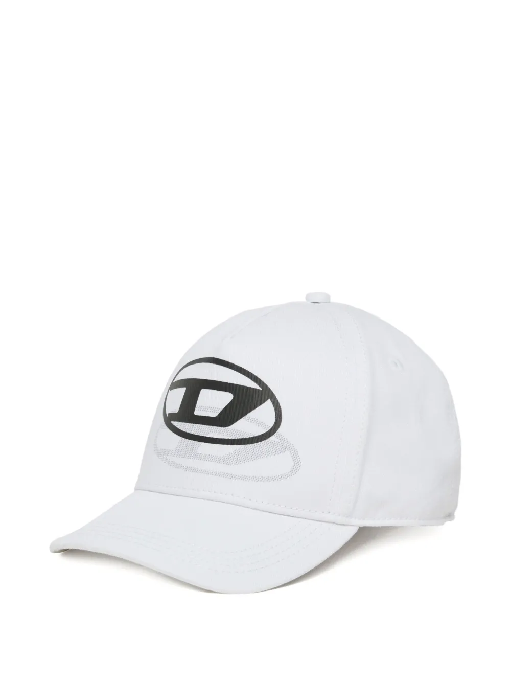 Diesel Kids logo-print cotton cap - White