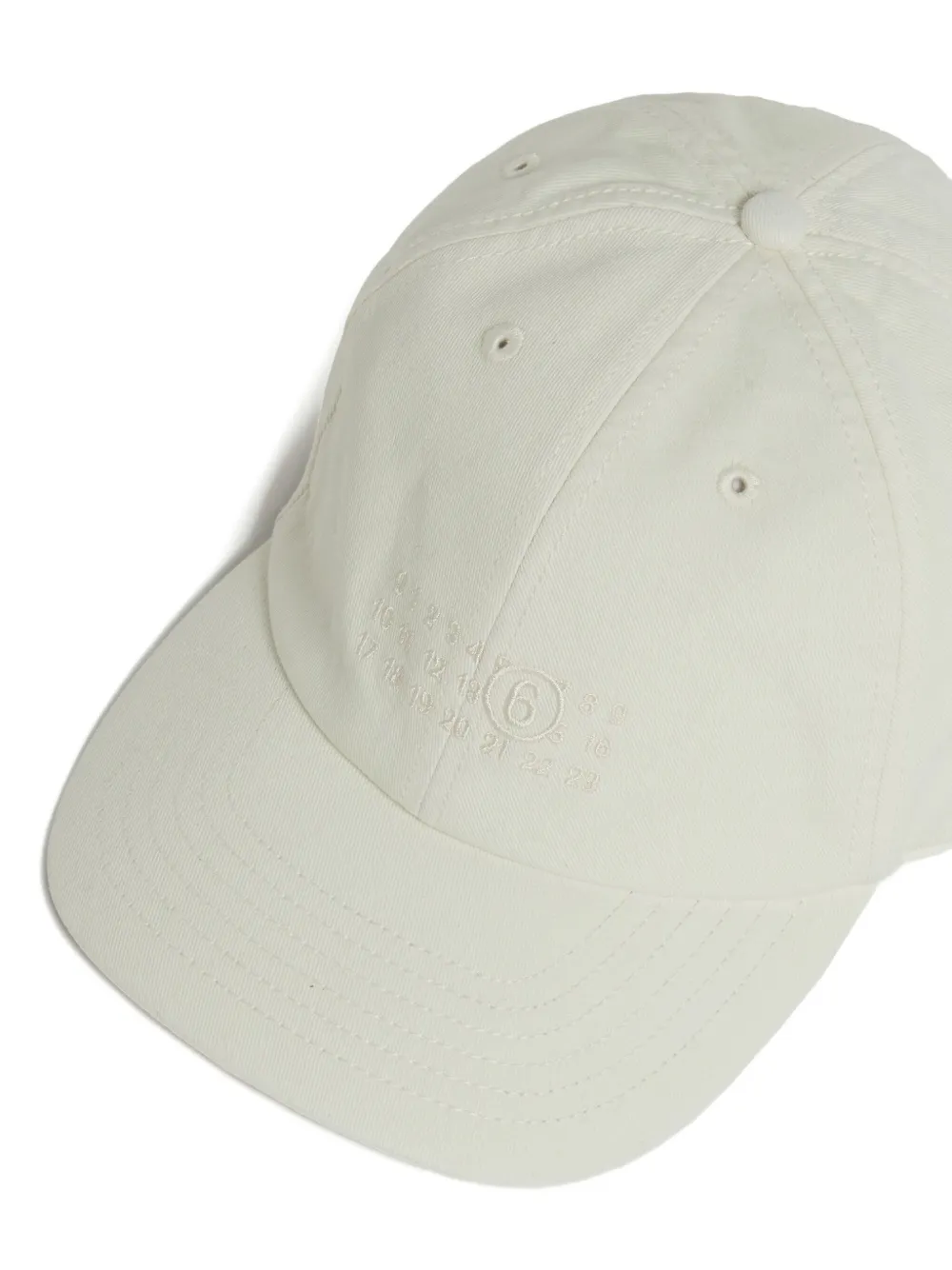 MM6 Maison Margiela Kids Honkbalpet met logo Beige