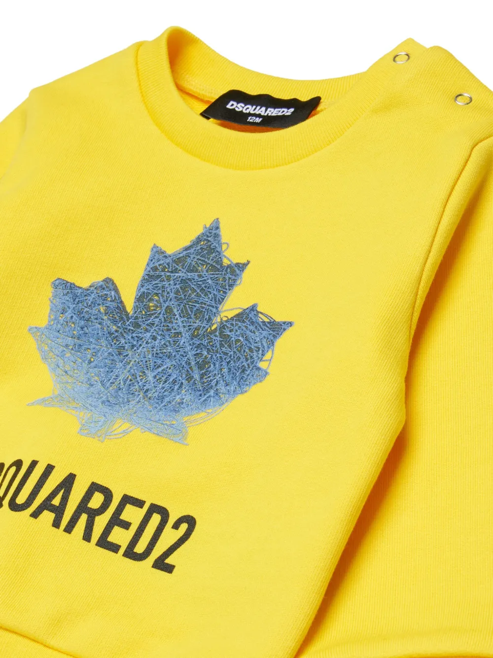 DSQUARED2 KIDS Sweater met ronde hals en logo Geel