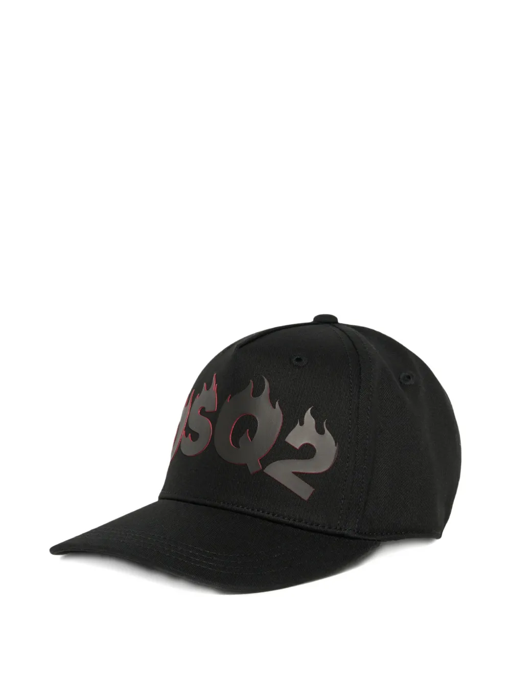 DSQUARED2 KIDS flame-detail logo-print baseball cap | Black | Image 1