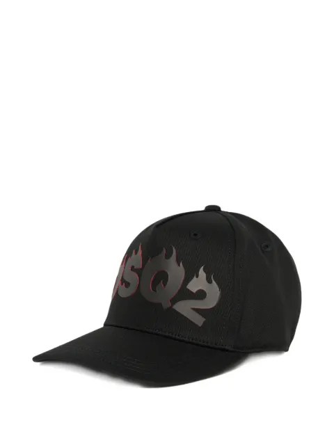 DSQUARED2 KIDS flame-detail logo-print baseball cap