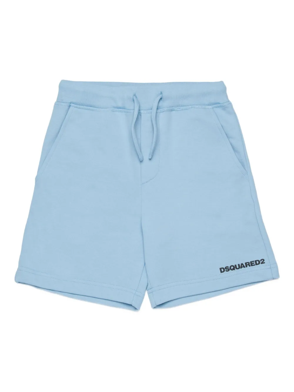 DSQUARED2 KIDS drawstring logo-print fleece shorts | Blue | Image 1