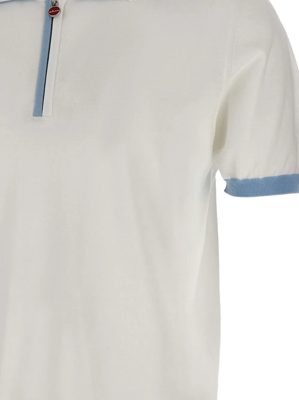 Kiton Poloshirt met halve rits Wit