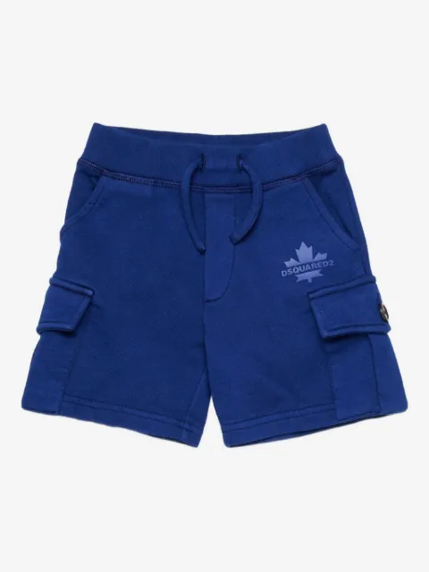 DSQUARED2 KIDS Drawstring Maple Leaf cargo-pockets shorts