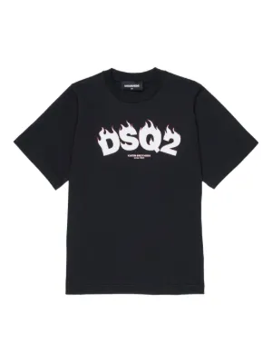 MM6 Maison Margiela Kids プリント Tシャツ | ブラック | FARFETCH JP