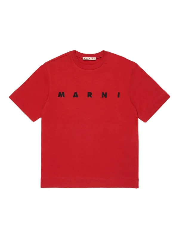 新品未使用◆MARNI KIDS ロゴレッドTシャツ Marni Kids logo-print T-shirt | Red | FARFETCH