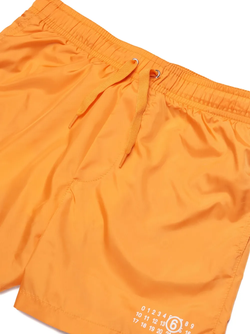 MM6 Maison Margiela Kids Zwembroek met trekkoord en logoprint Oranje