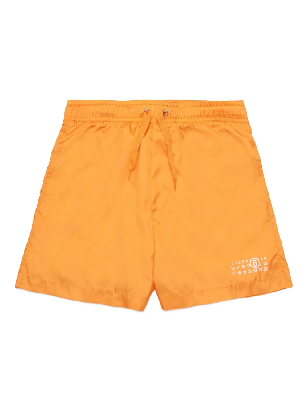 MM6 Maison Margiela Kids Costume da bagno con stampa logo - Arancione